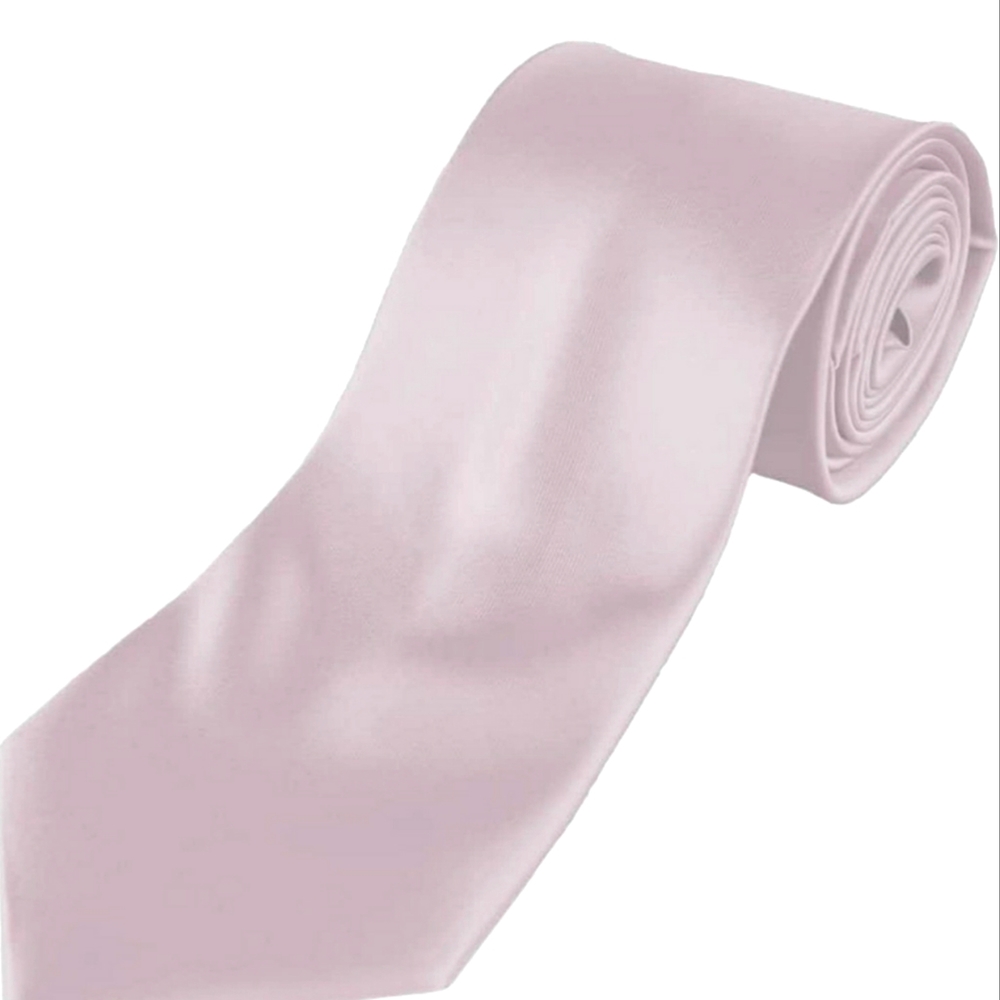 MENS NECK TIE/Moda Di Raza Tie/PINK SATIN/57 LONG